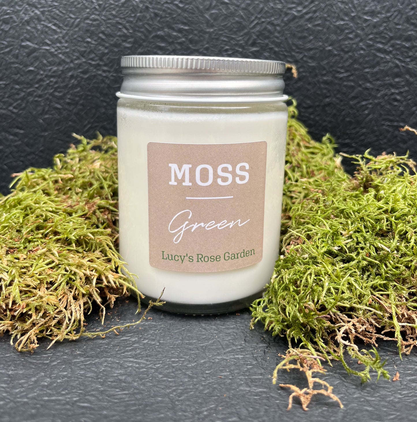 MOSS GREEN soy wax candles