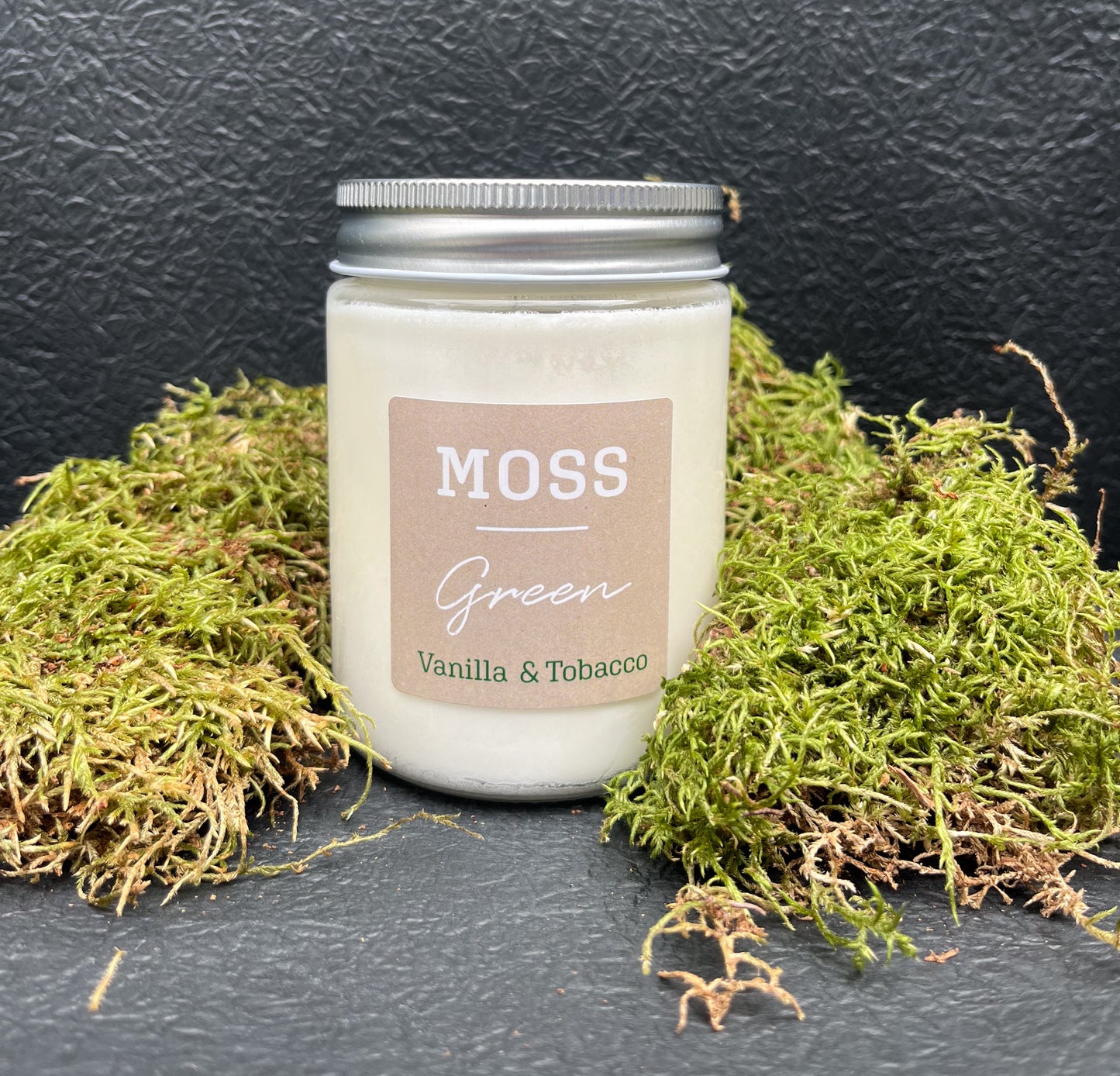 MOSS GREEN soy wax candles